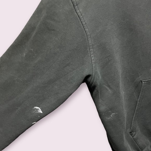 Faded Black Distressed Champion Hoodie - Size Large - Picture 6 of 10